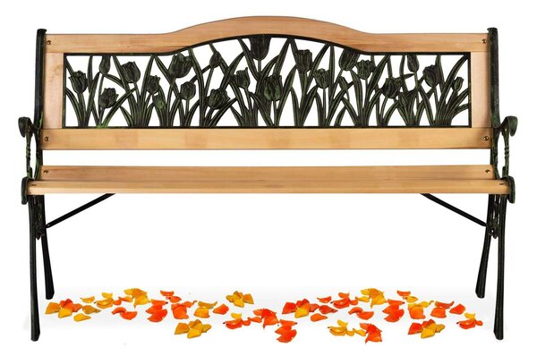 Sofotel Gardi Tulip kerti Pad háttámlával 123,5x74x48cm - Zöld, Natúr