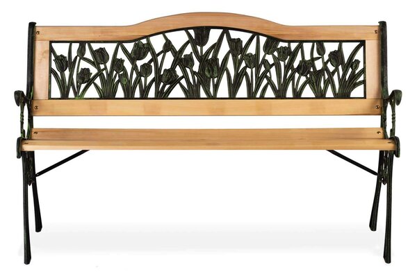 Sofotel Gardi Tulip kerti Pad háttámlával 123,5x74x48cm - Zöld, Natúr