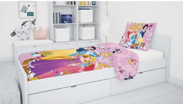 Jerry Fabrics Ágynemű hercegnős mintával - Hercegnők | 140 x 200 cm / 70 x 90 cm