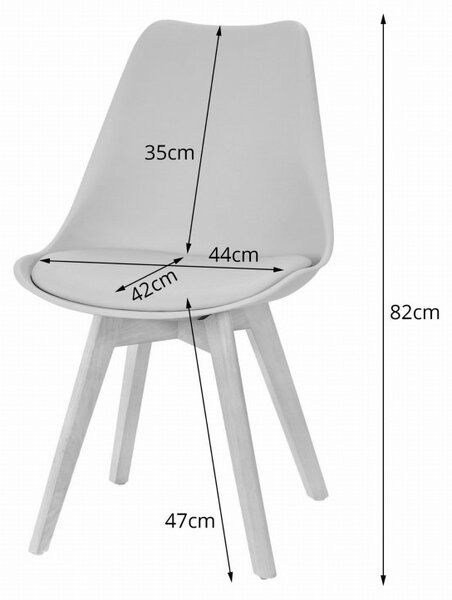 Étkező garnitúra 1 + 4, ADRIA 120x80cm fehér asztal + BALI MARK szék szürke