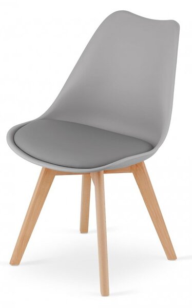 Étkező garnitúra 1 + 4, ADRIA 120x80cm fehér asztal + BALI MARK szék szürke