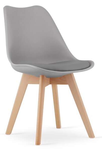 Étkező garnitúra 1 + 4, ADRIA 120x80cm fehér asztal + BALI MARK szék szürke
