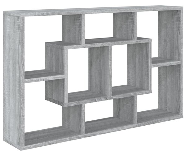Szürke sonoma színű szerelt fa fali polc 85x16x52,5 cm (820461)