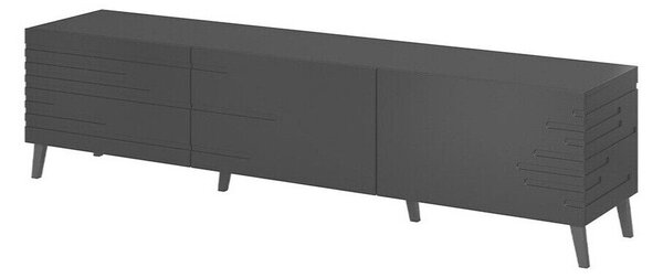 TV-állvány Charlotte 142, Fekete, 186x48x40cm
