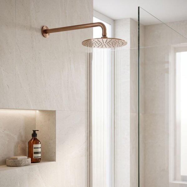 Kerek zuhanykar REA JS-9021 40cm Brush copper