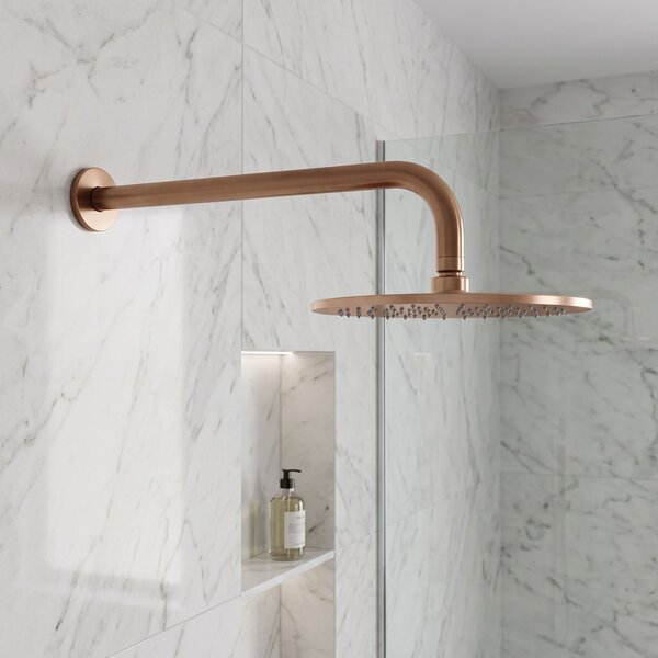 Kerek zuhanykar REA JS-9021 40cm Brush copper