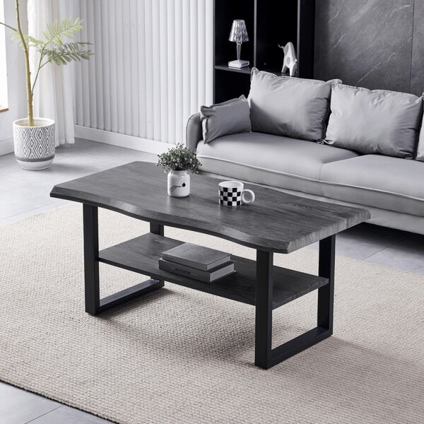 Dohányzóasztal 120 × 60 × 55 cm, MDF, szürke tölgy CT-F4212 GREY