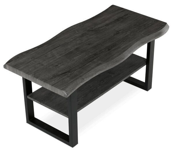 Dohányzóasztal 120 × 60 × 55 cm, MDF, szürke tölgy CT-F4212 GREY
