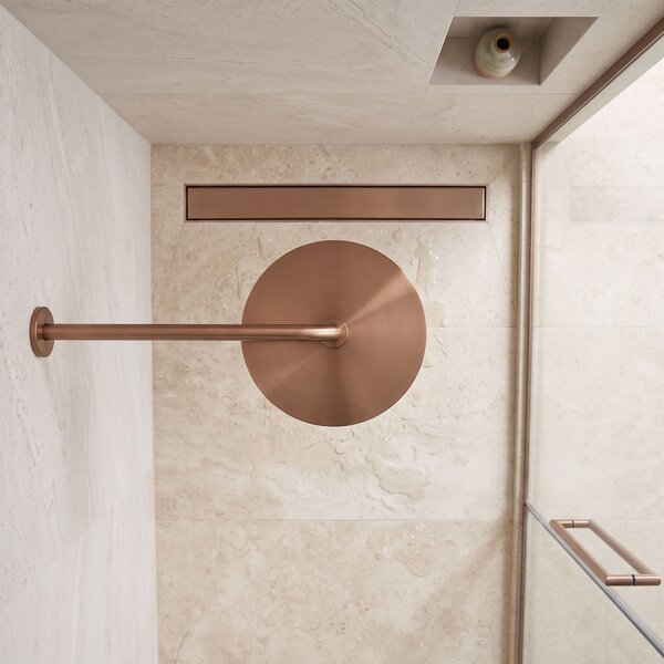 Kerek zuhanykar REA JS-9021 40cm Brush copper