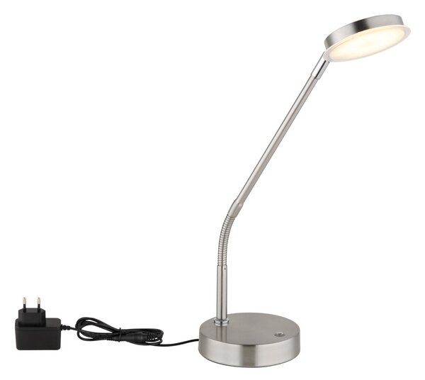 SILVIO LED asztali lámpa, matt nikkel, 53,5 cm, 2700/3350/4000K