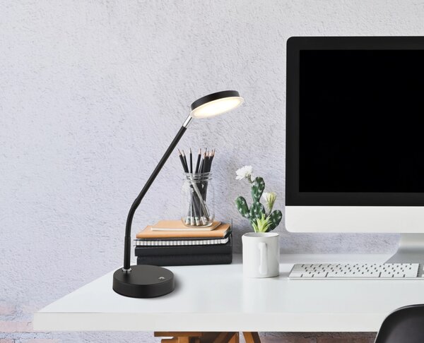 SILVIO LED asztali lámpa, matt fekete, 52 cm, 2700/3350/4000K