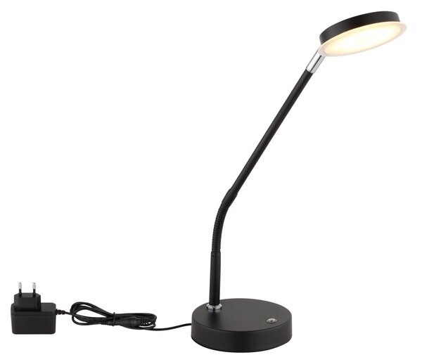 SILVIO LED asztali lámpa, matt fekete, 52 cm, 2700/3350/4000K