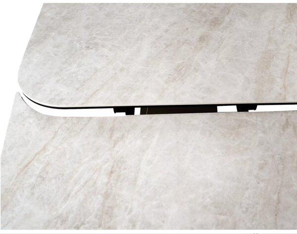 Infinity bővíthető étkezőasztal kerámia bézs/réz 160-240 cm