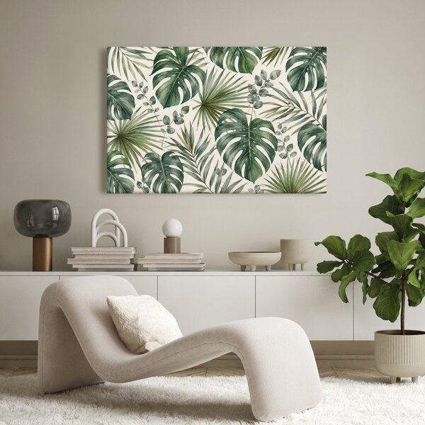 Kép zöld monstera levelek