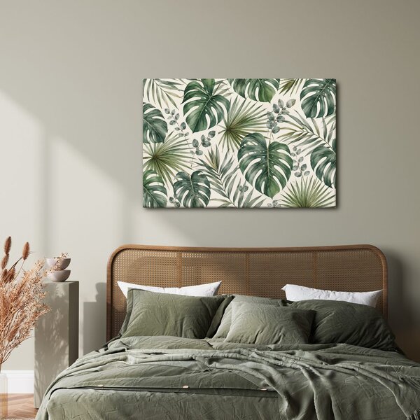 Kép zöld monstera levelek