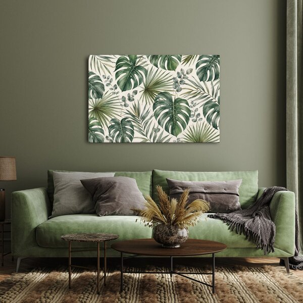 Kép zöld monstera levelek