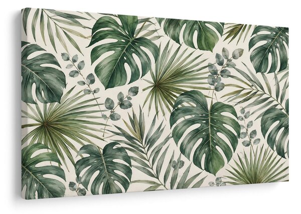 Kép zöld monstera levelek
