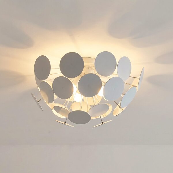 Mennyezeti Lámpa Lindby, Kinan, dimmable, Fehér, Nappali, Műanyag, Modern