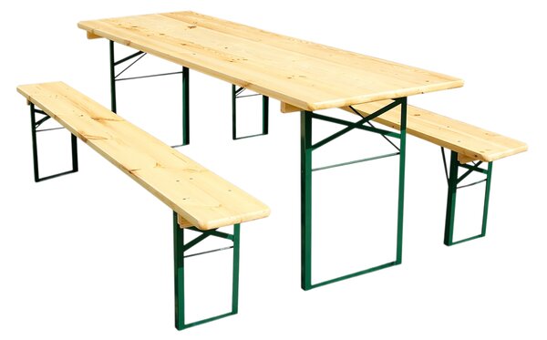 BAVORD Sörpad garnitúra PREMIUM 220x70cm - tömör fenyő - asztal + pad