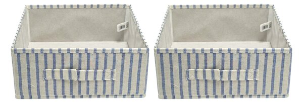 Sinsay - Összecsukható csíkos tárolódobozok 2 pack - tengerészkék