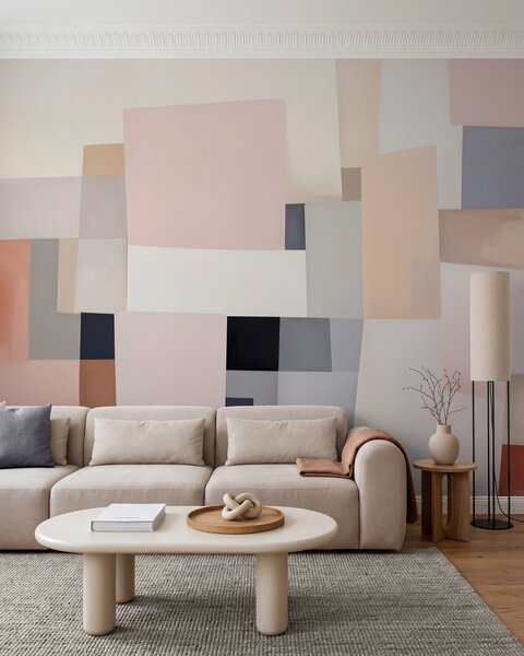 Fotótapéta Geometrikus absztrakció imitált elmosódással és textúrával, Fotótapéta absztrakt, w05785 : Uwalls.hu