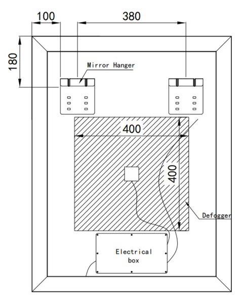 Álló fürdőszobai LED tükör 70x90cm | Páramentesítő - Óra - Fényerő és színhőmérséklet szabályozás | Welland Luxury-Line