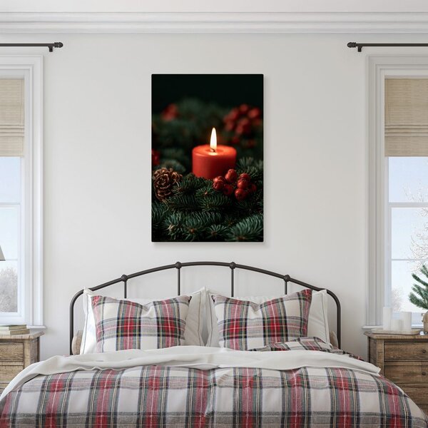 Kép adventi fény tobozok között
