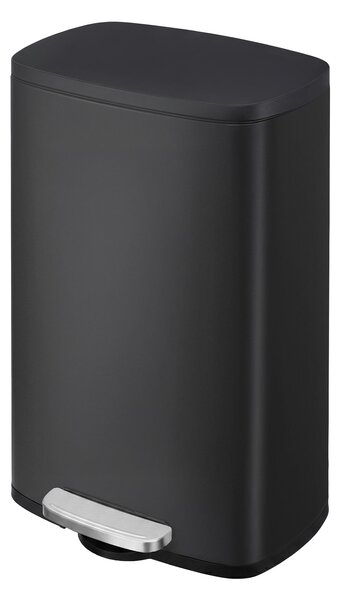 SONGMICS pedálos konyhai szemetes, 50L, lágy záródás, fekete