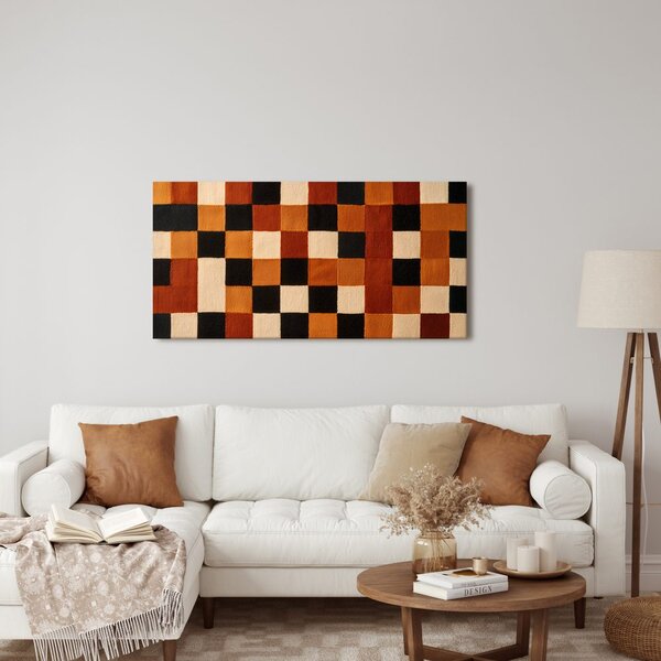 Kép geometrikus kompozíció földszínekben