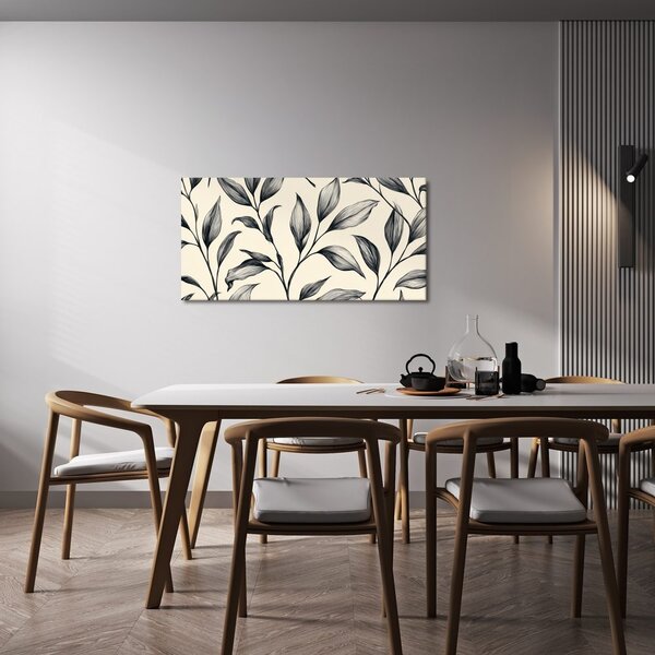 Kép elegáns botanikus levelek bézs alapon
