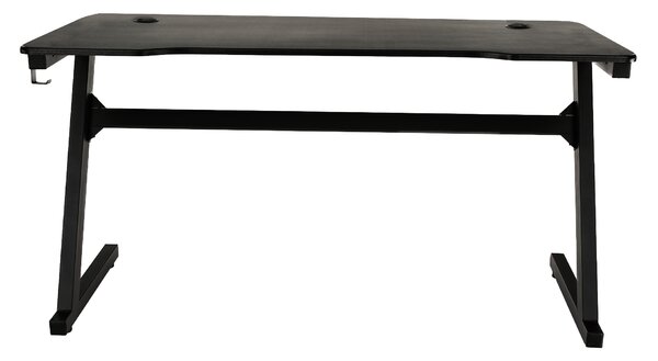 KONDELA Gamer asztal/számítógépasztal, fekete/piros, MACKENZIE 140cm
