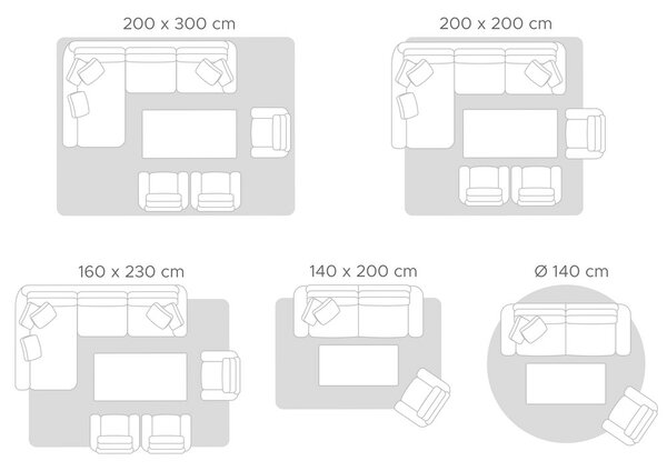 Fekete és barna jutaszőnyeg ⌀ 120 cm ALAKIR