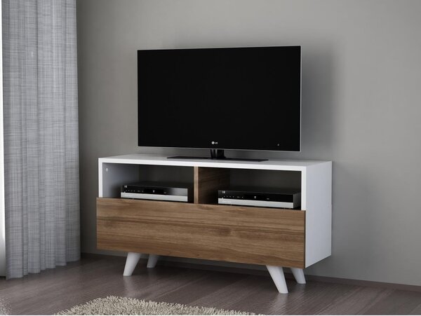 Asir TV Asztal NOVELLA 50,6x90 cm fehér/barna AS1111
