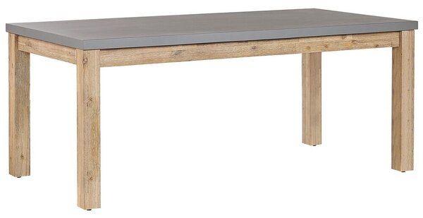 Betonhatású Akácfa Kerti Asztal 180 x 90 cm OSTUNI