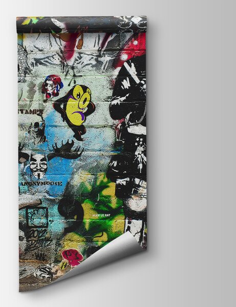 Fotótapéta Graffitivel borított fal, Designer fali fotótapéta, Népszerű fotótapéta, u12434 - Tapeko.hu