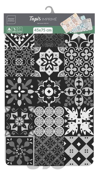 Fekete PVC szőnyeg 45x75 cm Salou – douceur d'intérieur