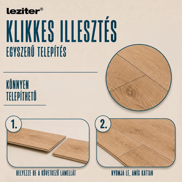 Leziter Erdei tölgy laminált padló 7mm AC4