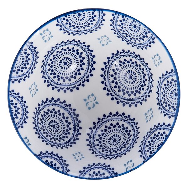ORNAMENTS tálka 240 ml, zöld-kék