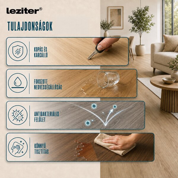 Leziter Erdei tölgy laminált padló 7mm AC4