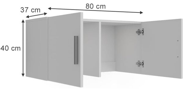 Vicco Ingo fehér kiegészítő tárolószekrény – 80×40×37 cm