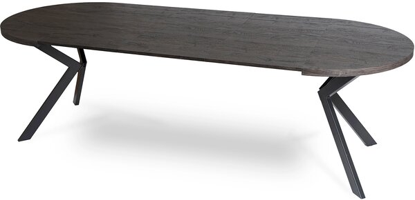 LUKAS kihúzható kerek étkezőasztal 100-250 cm, fekete