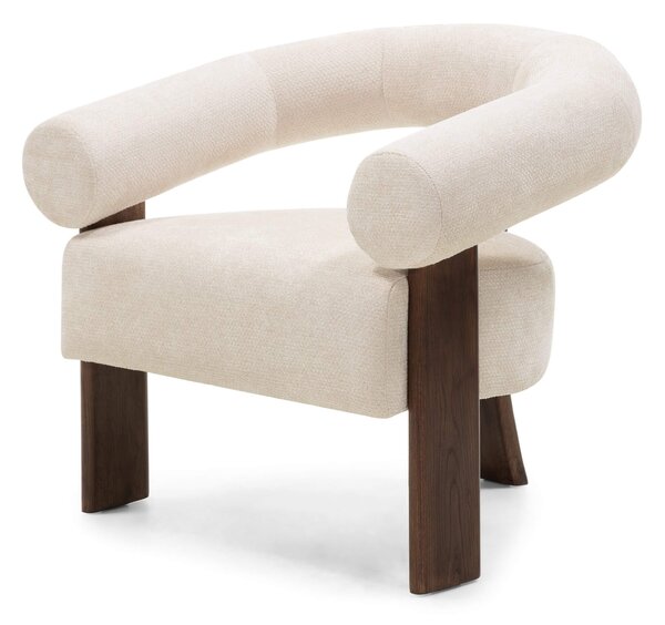 Krém design fotel KOKEI ALIA, dió dekoráció Alia 03
