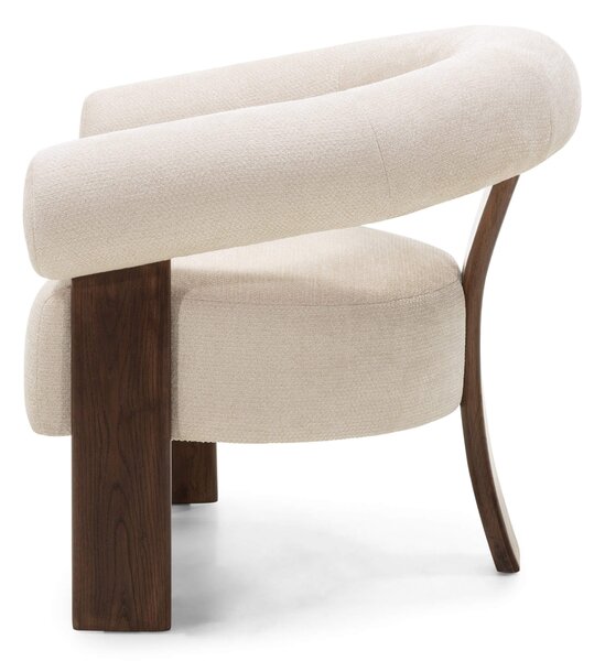Krém design fotel KOKEI ALIA, dió dekoráció Alia 03