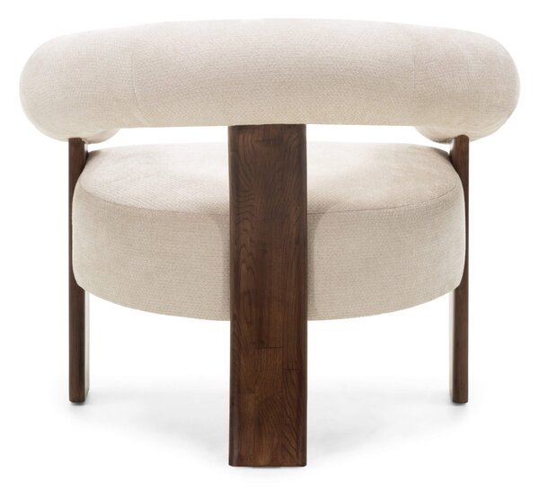 Krém design fotel KOKEI ALIA, dió dekoráció Alia 03