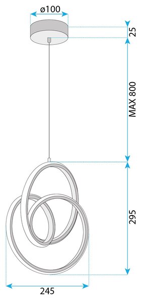 LED függőlámpa G076-1CP Gold