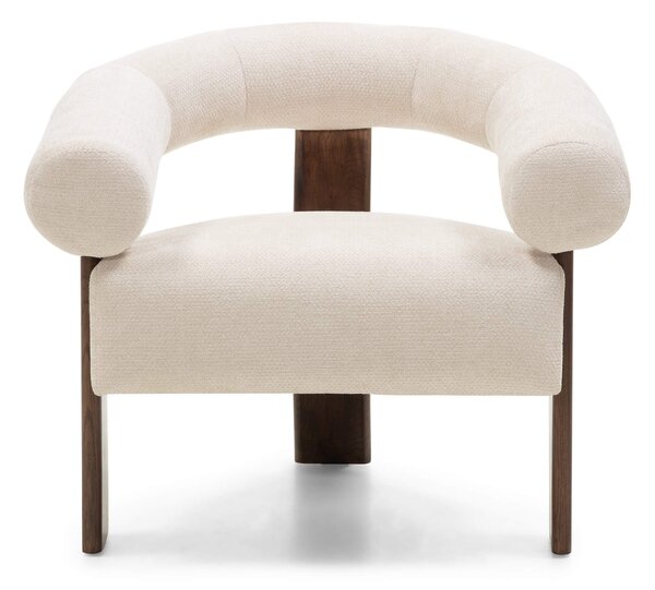 Krém design fotel KOKEI ALIA, dió dekoráció Alia 03