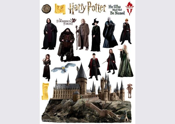 Harry Potter Roxfort öntapadós dekoráció, 65 x 85 cm
