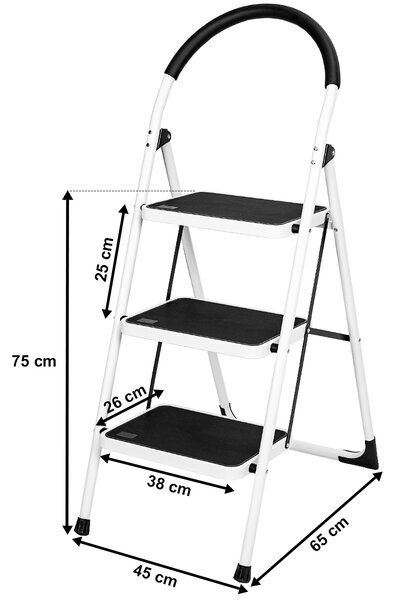 4Home Steps összecsukható 3 fokos acél lépcső