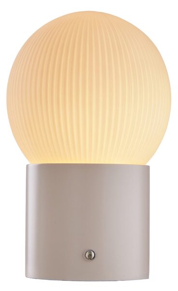 LUCINE LED akkumulátoros asztali lámpa 23 cm, bézs