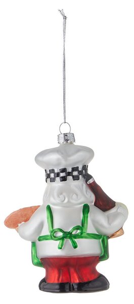 HANG ON üveg karácsonyfadísz , olasz Mikulás
